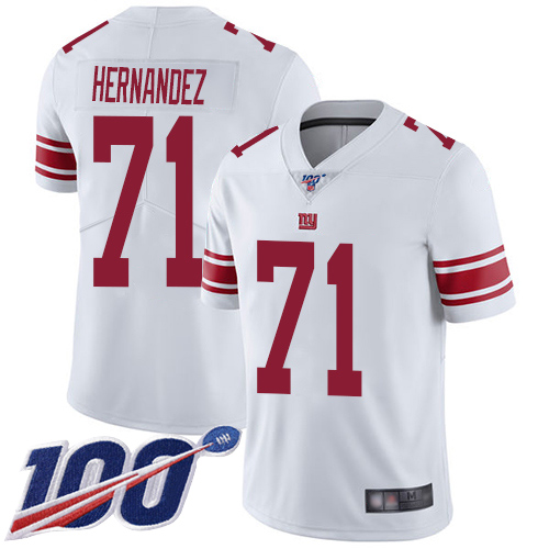 Men New York Giants #71 Will Hernandez White Vapor Untouchable Limited Player 100th Season Football NFL Jersey->new york giants->NFL Jersey
